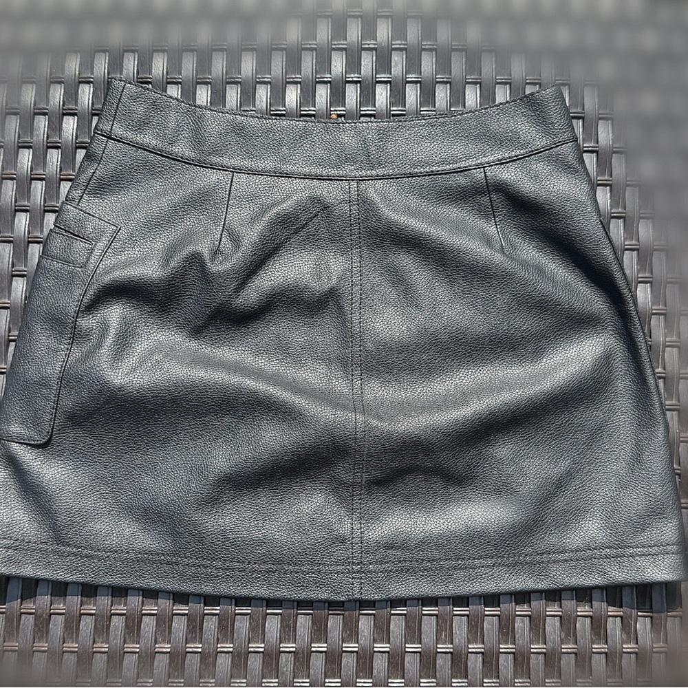 Free People Black A-Line Mini Skirt Night Out